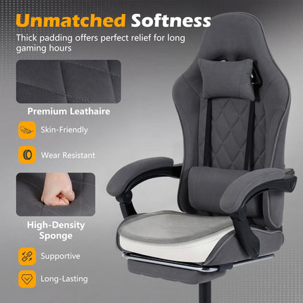 Dreamade Gaming Chair Height Adjustable Computer Chair with Headrest and Lumbar Support