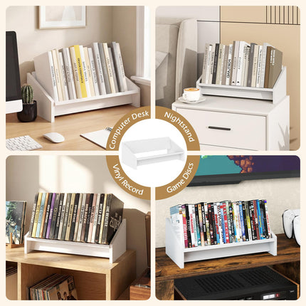 Dreamade Wood Desktop Bookshelf Tilting Tabletop Bookcase