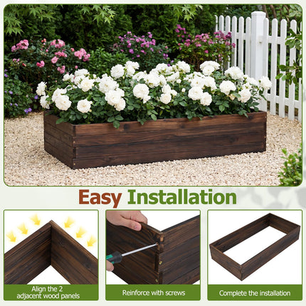 Dreamade 45" x 23" Fir Wood Raised Garden Bed (1/2)