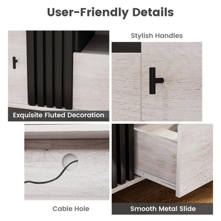 Dreamade Modern TV Stand for 65-80 Inch TV