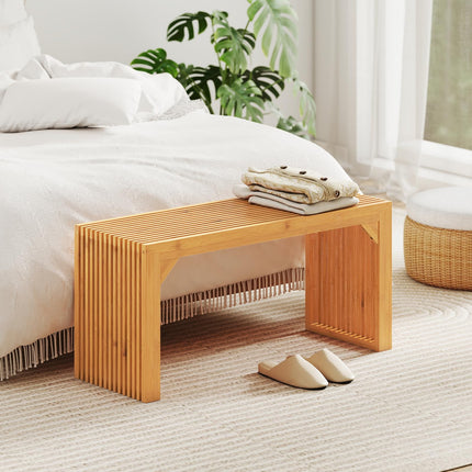 Dreamade 36" Bamboo Dining Bench 660Lbs Capacity 2-Person Kitchen Table Bench for Living Room