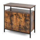 Dreamade Buffet Cabinet with Shelf - 2 Door Sideboard Kitchen Storage Cupboard with Shelves (Rustic Brown)