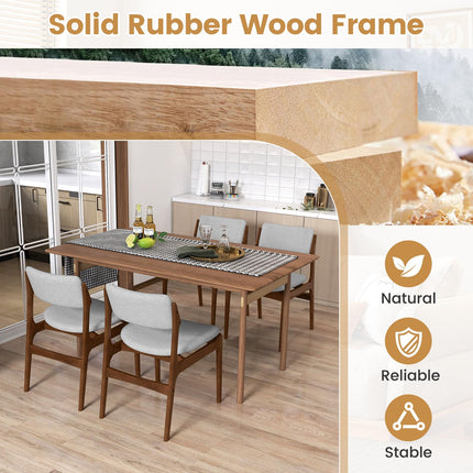 Dreamade Modern Padded Dining Chairs with Rubber Wood Legs Set of 2/4