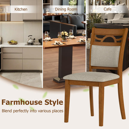Dreamade Wooden Dining Chairs Set of 2/4 for Dining Room