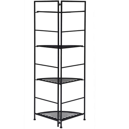 Dreamade Folding Metal Plant Rack, 4 Tiers Corner Shelf Plant Stand