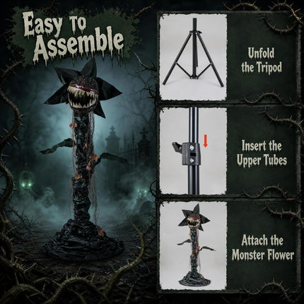 DREAMADE 6.2 ft Halloween Sound Activated Animatronic Man-Eater Plant