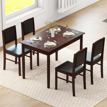 Dreamade 5-Piece Dining Table Set for 4 - Breakfast Nook Table Set with Kitchen Table