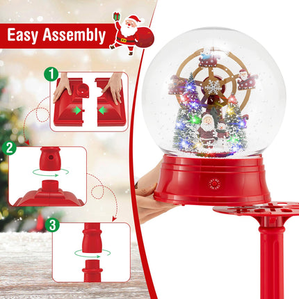 Dreamade 5 Ft Christmas Snow Globe Lantern ( Snowing Santa with Ferris Wheel )