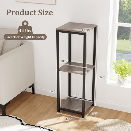 Dreamade 3 Tier Tall Plant Stand Indoor, 36 Inch Corner Plant Holder with Metal Frame
