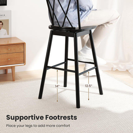 Dreamade Windsor Bar Stools Set of 2/4(29"/24")