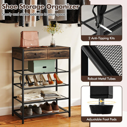 Dreamade Coat Rack Shoe Stand Set