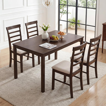 Dreamade 43.5" Solid Rubber Wood Kitchen Table