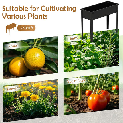 Dreamade Metal Raised Garden Bed with Legs(40”x16”x32”)