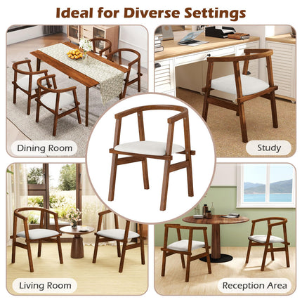 Dreamade 2/4 Wooden Dining Chairs Set