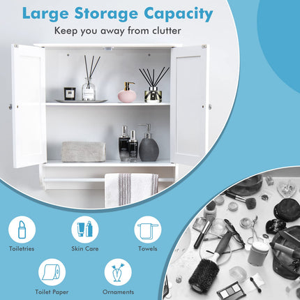 Bathroom Cabinet Wall Mounted - Over The Toilet Medicine Cabinet with Double Doors - Dreamade