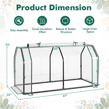Dreamade 47''x21.5''x24'' Mini Portable Greenhouse