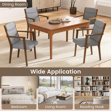 Dreamade Mid Century Modern Dining Chairs Set of 2/4 Upholstered Accent Chair with High Back