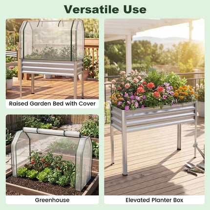 Dreamade Raised Garden Bed with Legs & Greenhouse Cover (1/2)