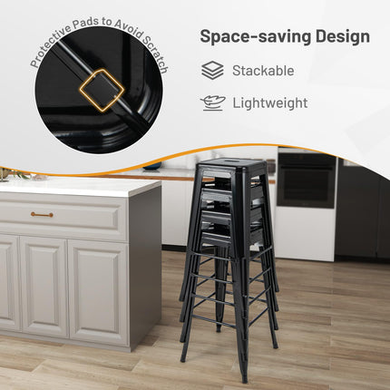 Dreamade Metal Bar Stools Set of 4