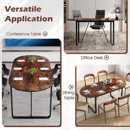 Dreamade 71" Conference Table with Cable Management Grommet