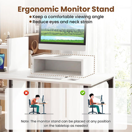 Dreamade 43.5" Computer Desk with Power Outlets