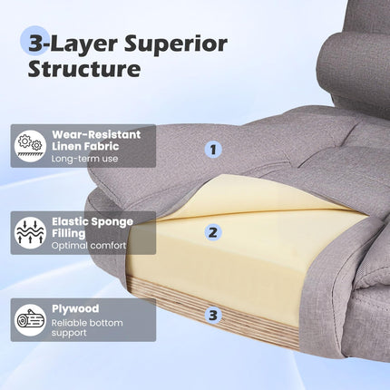 Dreamade Office Executive Chair | Ergonomic Big High Back Computer Chair with Linkage Armrests