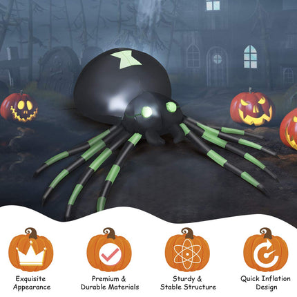 DREAMADE 6 FT Lighted Inflatable Spider Halloween Yard Decoration