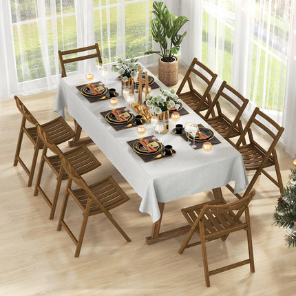 Dreamade Wooden Folding Chairs Set, Dining Chairs with Wide Curved Seat