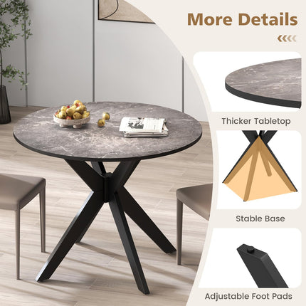 Dreamade 36" Round Wood Dining Table