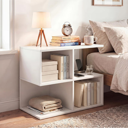 Dreamade 17" Modern S-Shaped 4-Cube Couch End Sofa Side Table with Storage (1/2)