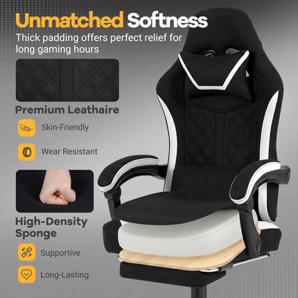 Dreamade Ergonomic Computer Desk Chair with Headrest, Lumbar Support