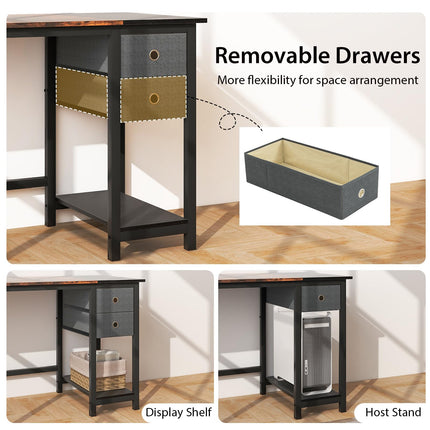 Dreamade Computer Desk with Drawers