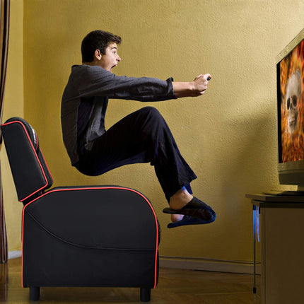 Gaming Recliner Chair, Racing Style Single Recliner Sofa - Dreamade