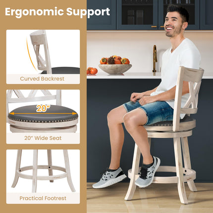 Dreamade 25.5" Bar Stools Set