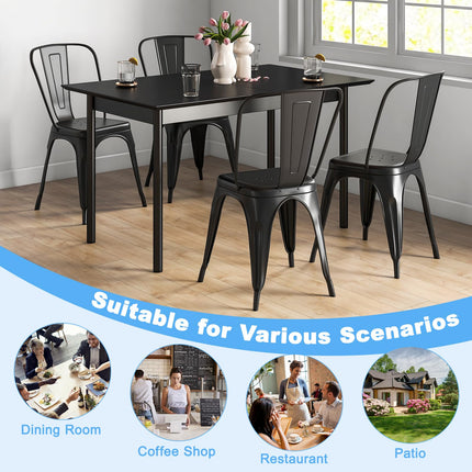 Dreamade Metal Dining Chairs Set of 4