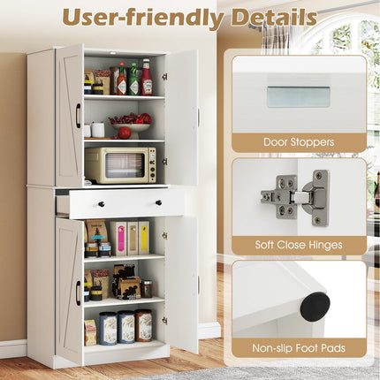 Dreamade 72" Tall Kitchen Pantry Cabinet for Living Room