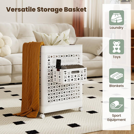 Dreamade 75L Collapsible Laundry Basket with Wheels