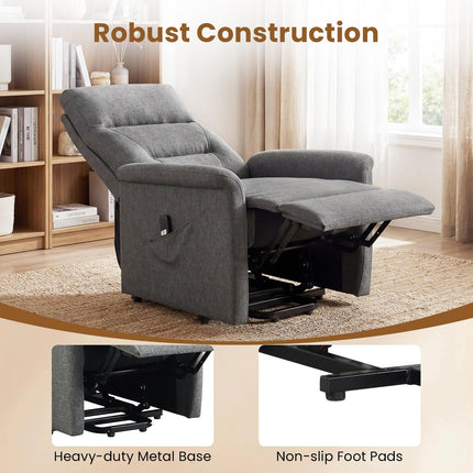 Dreamade Electric Recliner Sofa w/Remote Control & Side Storage Pocket for Elderly