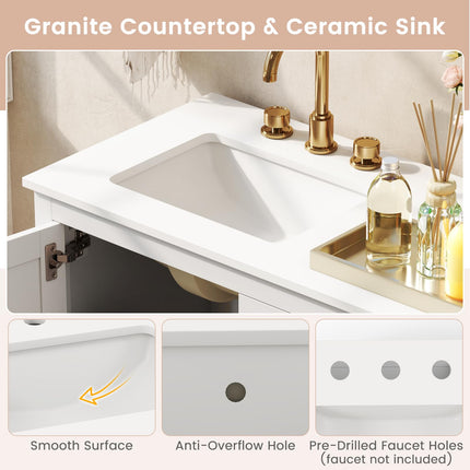 Dreamade Bathroom Vanity with Ceramic Sink