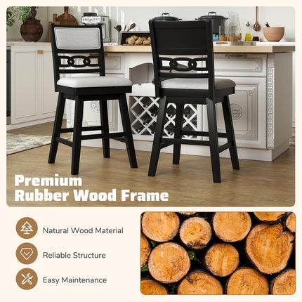 Dreamade 25" Bar Stools Set of 2/4 Modern Counter Height Tall Chairs