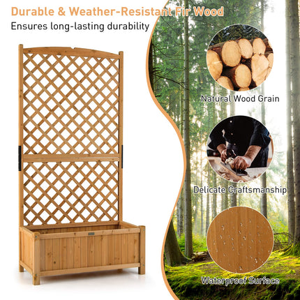 Planter Raised Bed with Trellis - Dreamade