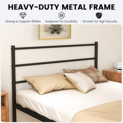Dreamade Twin Size Metal Bed Frame with Headboard & Footboard, 13.5 Inch Platform Bed Frame