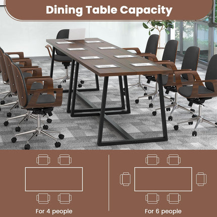 Dreamade 63" Large Dining Table for 4-6