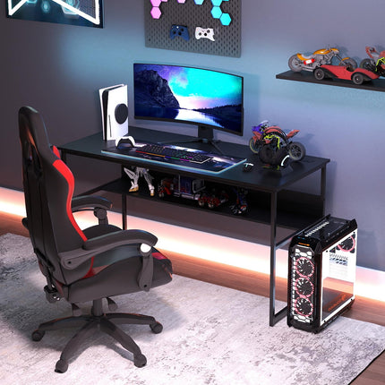Dreamade 55 Inch Computer Desk with Charging Station