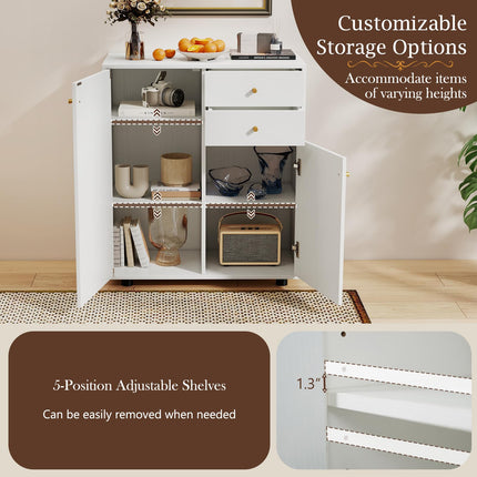 Dreamade Sideboard Buffet Cabinet Modern Sideboard Storage Cabinet