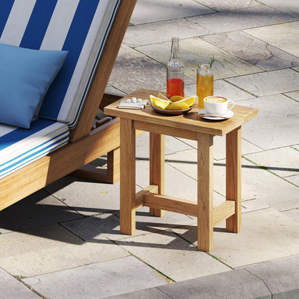 Dreamade Teak Shower Bench Stool with Waterproof Spa Bath Seat for Seniors 20''L x 11''W x 18.5''H