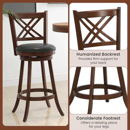 360° Swivel Barstools Set of 2 - Dreamade