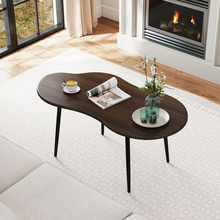 Dreamade Cloud Coffee Table | 39.5" Small Center Table with Metal Frame