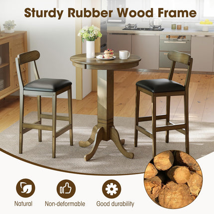 Dreamade 3 Pieces Wood Bar Table Set for 2