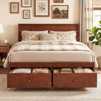 Dreamade Bed Frame with Storage Drawers